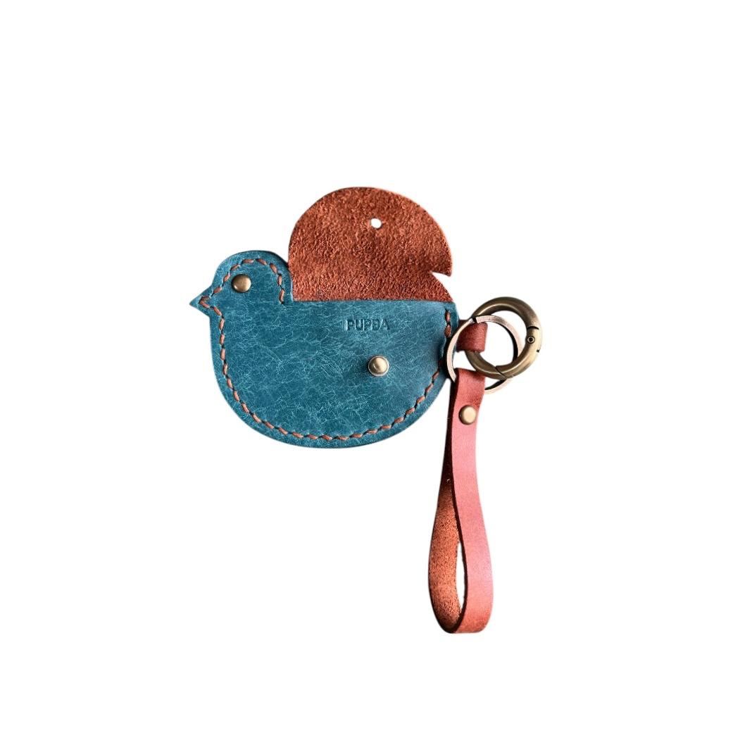 Craft Anahtarlık Kuş - Mavi/Kahve