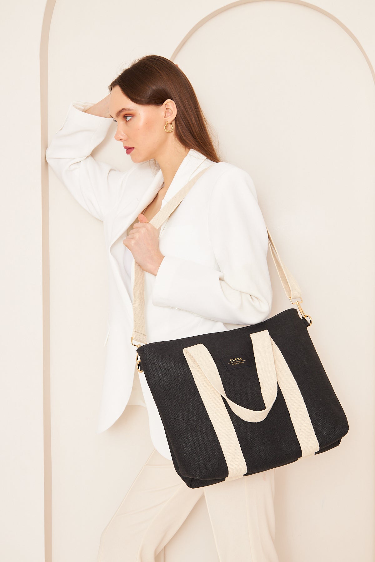 Yaga Large Tote Bag - Siyah
